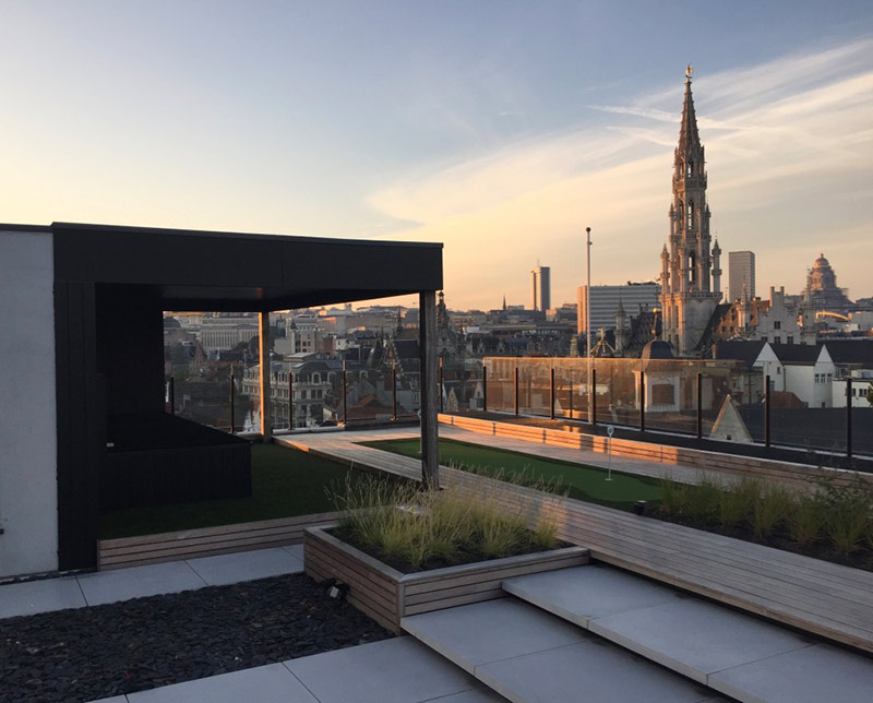 Pergola dakterras penthouse centrum Brussel